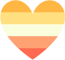 5 Stripe SEA Lesbian Flag Heart