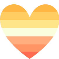 7 Stripe SEA Lesbian Flag Heart